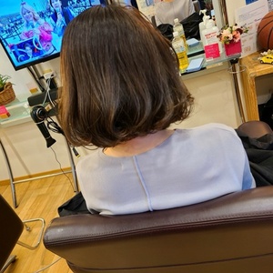 先日のお客様カットカラー
